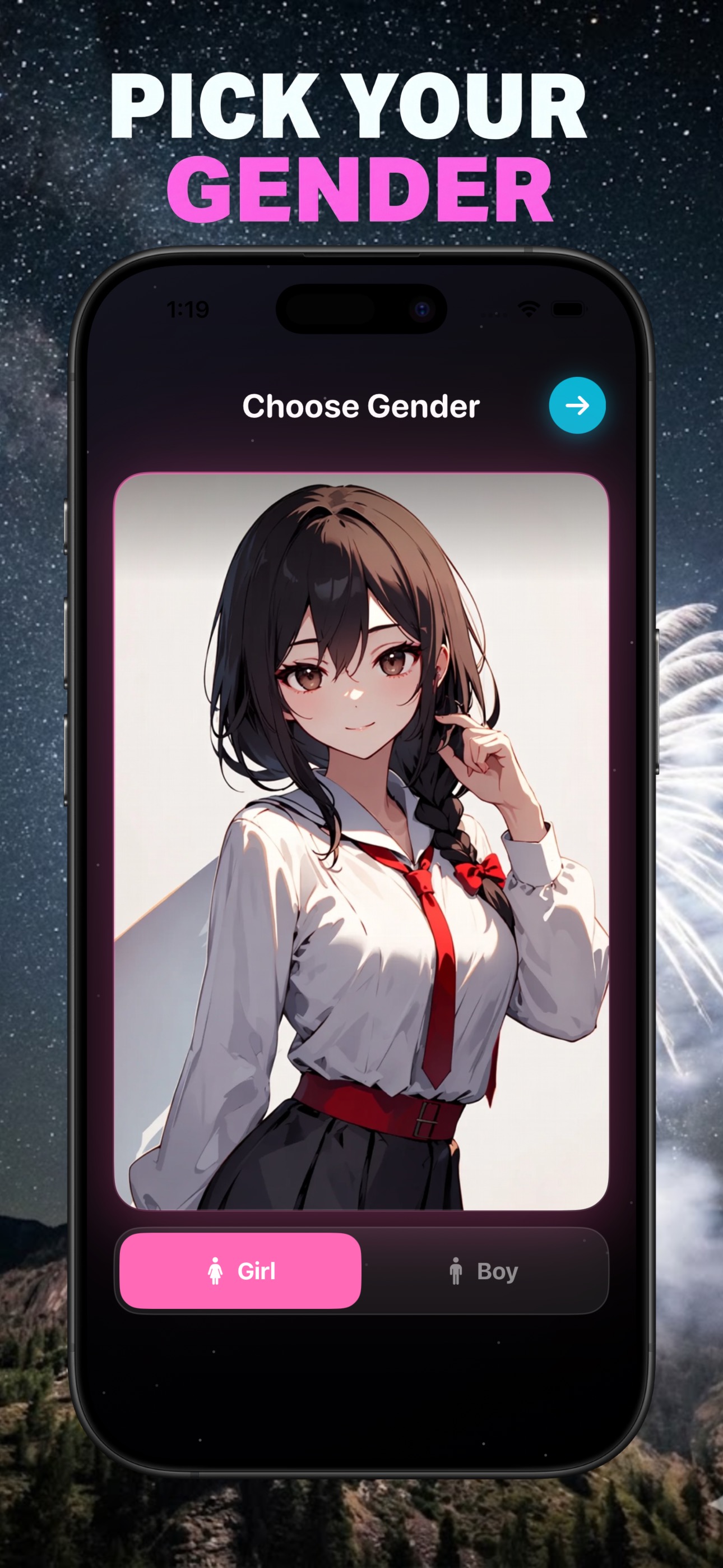 AI character chat with custom personality settings